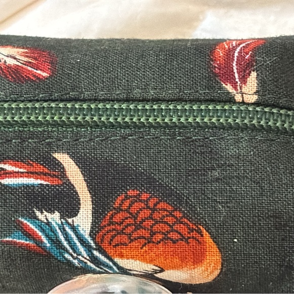 Dark Green Duck 🦆 Patterned Pouch with Dispenser poop 💩 bag carrier - Picture 4 of 12